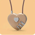 Peach heart-shaped ABS plastic padlock with a steel cable, shown in multiple colour options.
